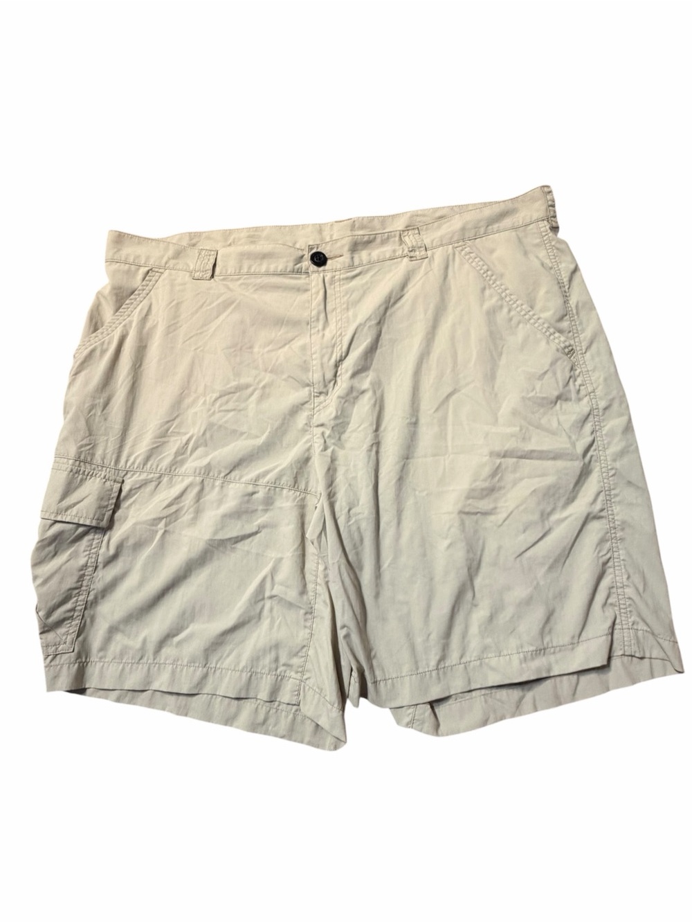Men's Casual Beige Cargo Shorts with Utility Pocket